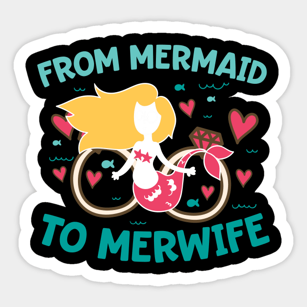 mermaid Sticker by CurlyDesigns